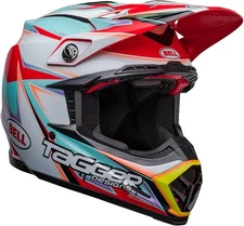 NEW Bell Moto-9S Flex TAGGER Dirt Bike Motocross Helmet White/Aqua Size Small