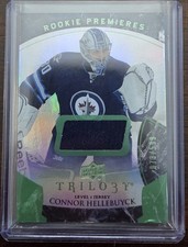 2015-16 UPPER DECK TRILOGY CONNOR HELLEBUYCK #128 GREEN RAINBOW FOIL /599 MEM RC