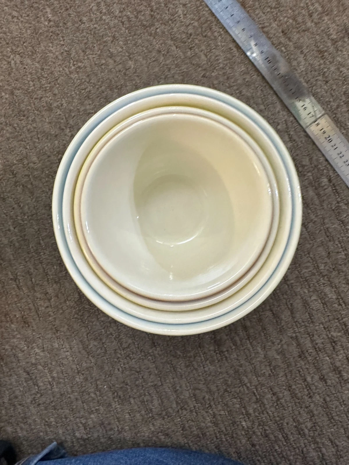 Set of 4 x Vintage Wembley Ware Nested Kitchen Mixing Bowls Pudding