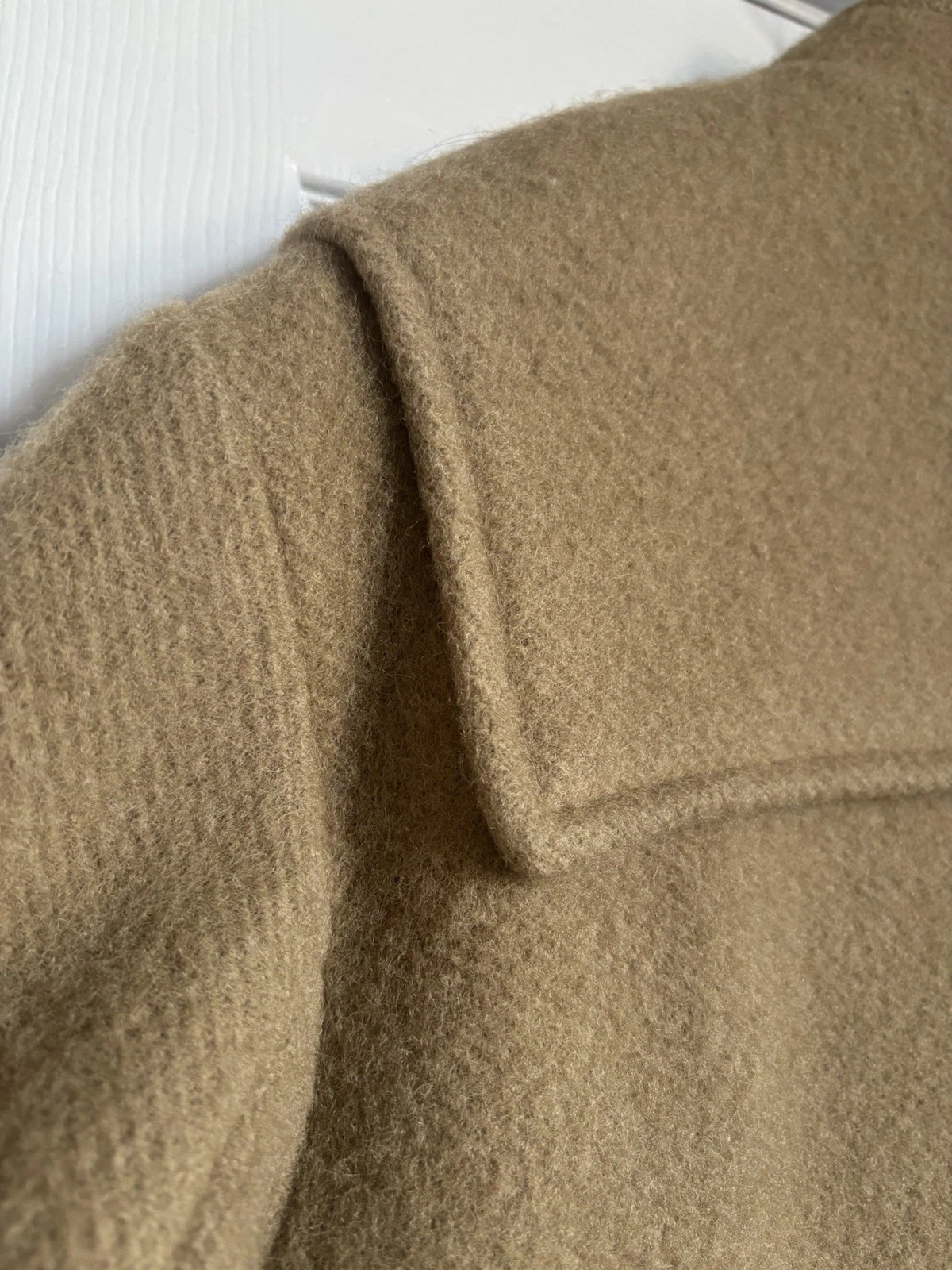 HebTroCo Chopped Duffle Coat Camel English Wool Toggle Short Field Coat L - product detail image 8