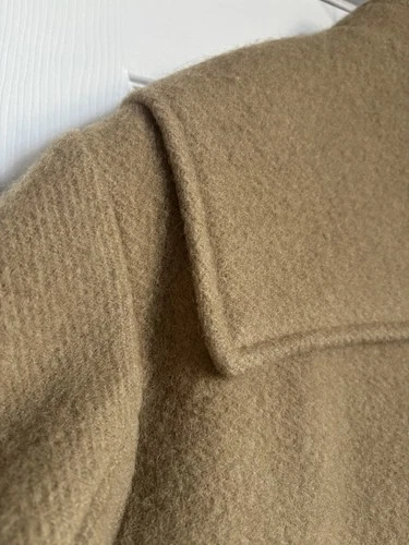 HebTroCo Chopped Duffle Coat Camel English Wool Toggle Short Field Coat L image 8