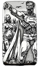 10 ozt 999 Fine Silver Art Bar- ZOMBIE SUPERMAN - ADAMO TECHNE - Limited Edition 63.79 per troy oz