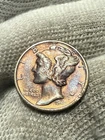 1944-S Mercury Silver Dime Lustrous AU FREE SHIPPING Toned