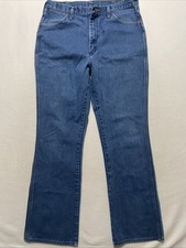 Vintage Wrangler Jeans 945 DEN Mens 36x34 MADE IN USA Bootcut Flare Regular Fit