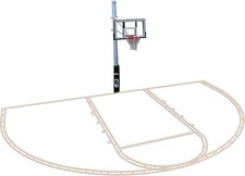 Basketball Court Marking Kit Stencil for Driveway 39.6x21ft Regulation Size