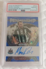 2023-24 EPL Prizm Mark Viduka Blue Shimmer Auto - PSA 10 (Pop 2)