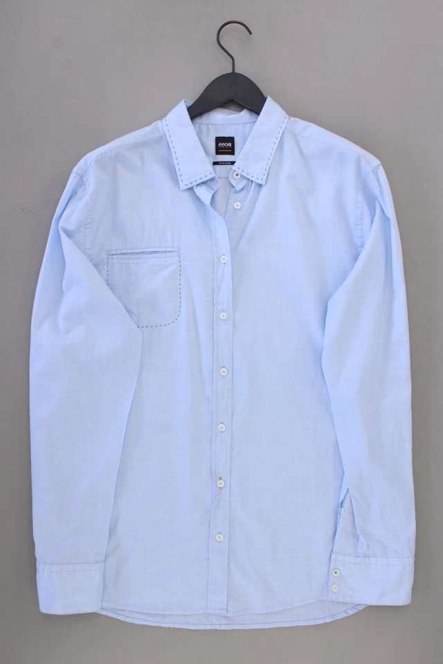 ⭐ BOSS by Hugo Boss camicetta per uomo taglia 54, XL blu di cotone ⭐ - Immagine 4 di 4