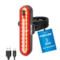 Fischer Led-Akku Fahrrad-RüCklicht Mit Bremslicht IPX4 Aufladbar Schwarz