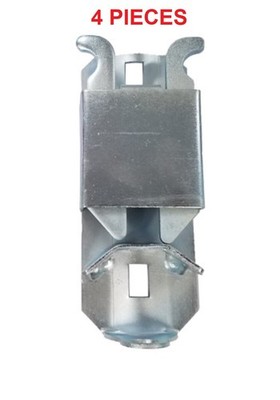5 1/4'' x 2'' Galvanized Electroplate Kennel Gate Latch Fence Adjustable Plate 4PK