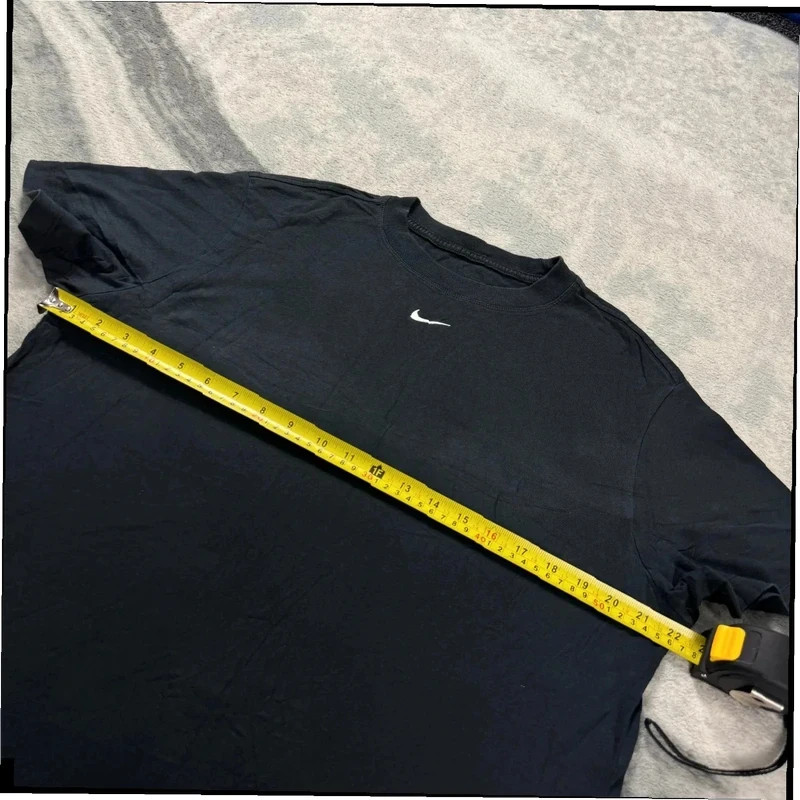 VTG Nike Centre Mini Solo Swoosh Black Short Sleeve T-Shirt Size Small Loose Fit image 8