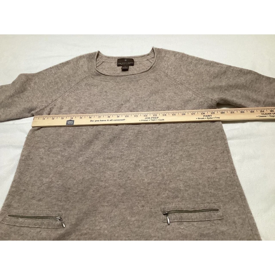 Fenn Wright Manson Grande Mujer 2 Capas Cachemira Cremallera Suéter Foto 4 de 4