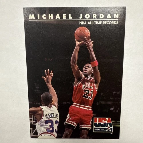 MICHAEL JORDAN 1992 SKYBOX USA BASKETBALL NBA ALL-TIME RECORDS CARD # 45