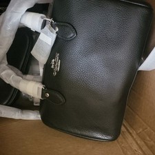 Coach Rowan Satchel Bag Crossbody In Leather/Silver/Black CV962