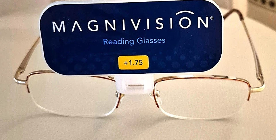 Gafas de lectura para mujer Magnivision naranja dorado medio borde +175 nuevas con etiquetas Foto 2 de 4