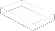 Clear Drawer Organizer Plastic Tray Makeup Storage on Bathroom Vanity