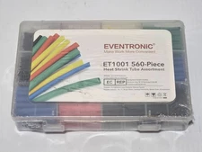 Eventronic ET1001 560-Piece Heat Shrink Tube Assortment Kit 5 Colors/12 New NIB