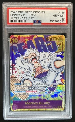 2023 One Piece New Era Monkey.D.Luffy Secret Rare Alt Art #OP05-119 PSA 10
