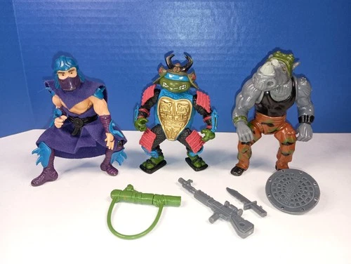 Vintage TMNT Original Used Figures & Accessories Parts lot 1980s 90s Playmates