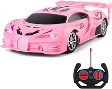 Pink Remote Control Car for Girls, Rechargeable High Speed Drift RC Cars Toys Gi