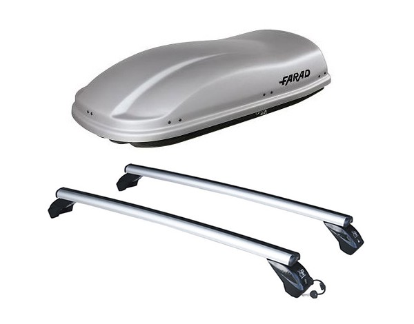 DachtrÄGer LP56+ Dachbox Farad 400 Lt FÜR Opel Corsa 2006-2014-image