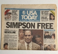 USA Today October 4, 1995 OJ Simpson Free Complete