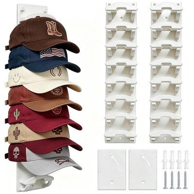 FAYYGYH Hat Organizer for Baseball Caps, 2 Pack Strong Adhesive Hat Rack for ...