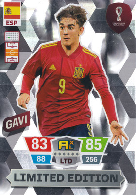 Panini Adrenalyn XL FIFA World Cup Qatar 2022 Gavi Limited Edition