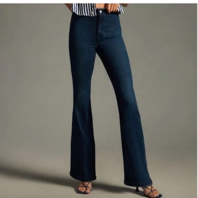 #ad Pilcro Clean High Rise Flare Jeans Women’s Size 26 Dark Denim Sleek Modern $34.00
