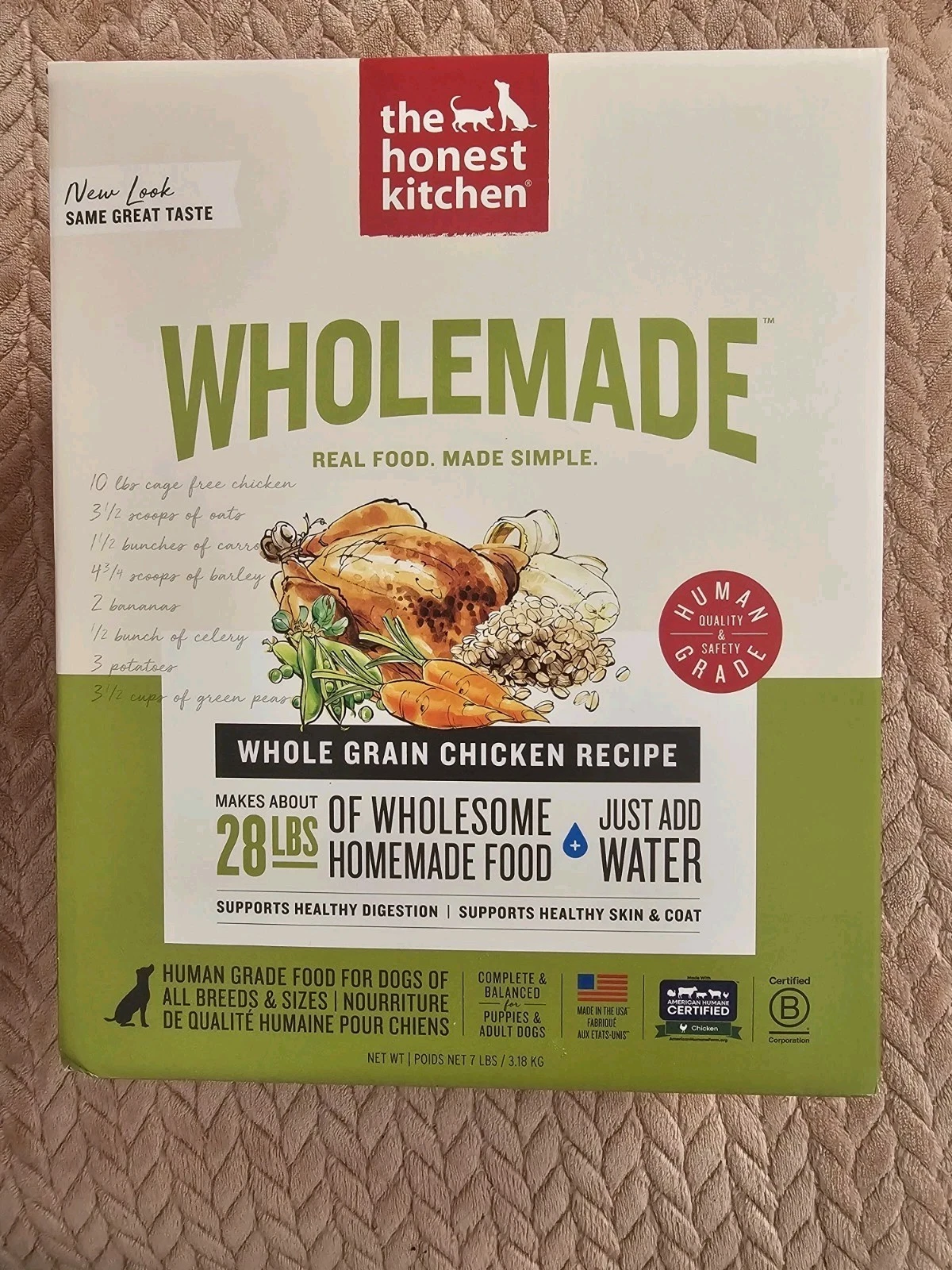 The Honest Kitchen Whole Grain Chicken Recipe Dehydrated Dog Food Chicken 7 lbs