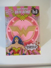 Hi Peach Layne Wonder Woman Hand Painted Watermelon Bubblegum Bath Bomb 5.82 oz