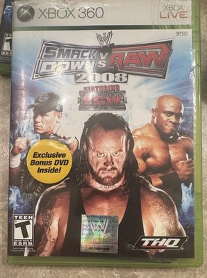 WWE SmackDown vs. Raw 2008 Featuring ECW (Xbox 360) CIB Complete ~ Tested