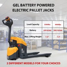 APOLLOLIFT 3300lb/4400lb Full Electric Pallet Jack Truck 24V GEL Battery 48"X27"