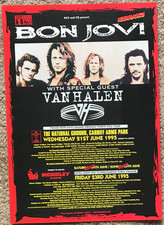 BON JOVI - TOUR DATES 1995 Full page UK magazine ad VAN HALEN
