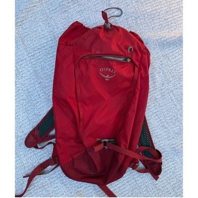 Osprey Daylite Cinch Backpack Unisex Red Lightweight Ripstop Nylon AirScape