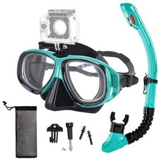 Nearsighted Snorkeling Gear Adults Youth, Full Dry Top Silicone Dive Mask