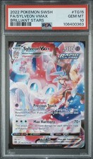 2022 POKEMON SWORD & SHIELD BRILLIANT STARS #TG15 FULL ART/SYLVEON VMAX PSA 10