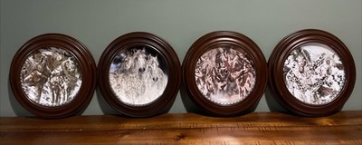 Bradford Exchange Horse Plates  Free Spirits  by Judy Larson 1-4 W/ Plate Holder