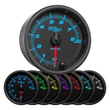 GlowShift 3-3/8" 85mm 8,000 RPM Tachometer In-Dash Gauge Kit Black 7 Color