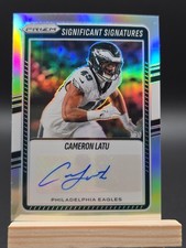2025 Panini Prizm Cameron Latu Significant Signatures Auto Eagles SSP-CLU