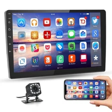 Hikity 10.1 Inch Android Car Stereo Touch Screen Double Din Car Radio WiFi Bl...