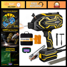 Portable Handheld 110V Welder, 20-120A Inverter, Auto Darkening Goggles, 8FT Cab
