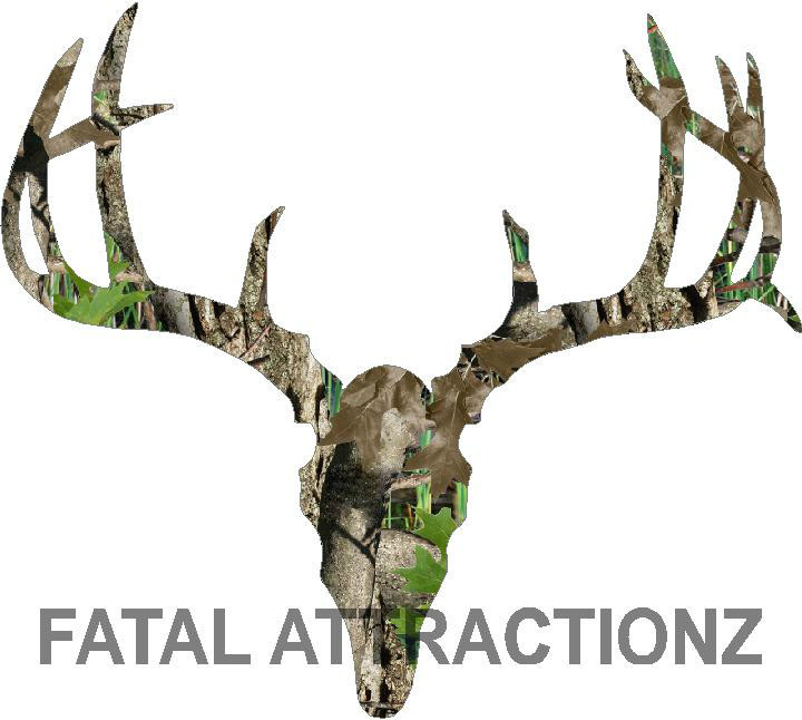 Camo Deer Skull Big Rack Vinyl Sticker Decal Hunting whitetail