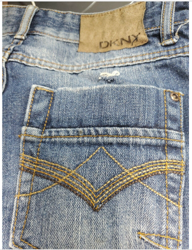DKNY 16 Boys youth Jeans Straight Leg Naturally Distressed blue denim 29x27x10 - Picture 12 of 12