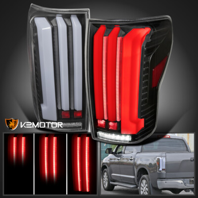 Jet Black LED Tail Lights For 2007-2013 Toyota Tundra - Sequential Turn Signals
