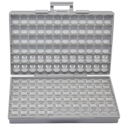 SMD 1206 chip capacitor kits up to 22uF 89V x 50pcs X7R NPO distributed BOX-ALL