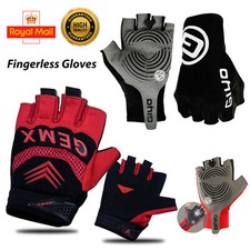 Half Finger Cycling Gloves Sports Fingerless Short Glove Gel Padded Motorbike UK