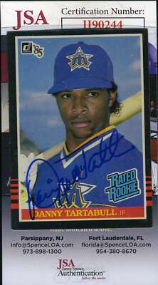 Danny Tartabull JSA Coa Autograph 1985 Donruss Rookie Hand Signed