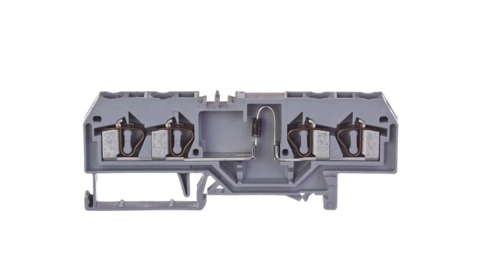 WAGO 4-Draht-Schienenverbinder mit Diode 1N4007 4mm2 grau 281-665/281-411 /50Stk - Bild 1 von 1