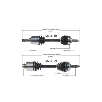 2 Surtrack Front CV Axle Shaft Fits 2002 Mazda MPV 2003 Mazda MPV