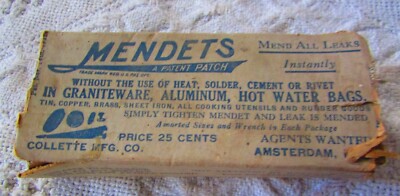 Vintage Mendets, Mend All Leaks In Graniteware, Aluminum, Hot Water Bags
